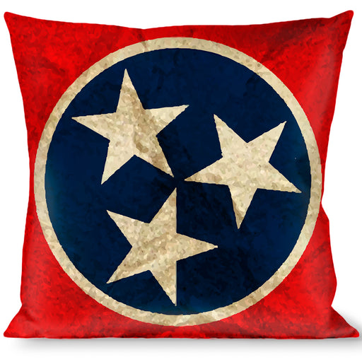 Buckle-Down Throw Pillow - Tennessee Flag Stars C/U Distressed Throw Pillows Buckle-Down   