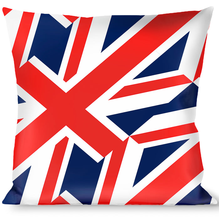 Buckle-Down Throw Pillow - United Kingdom Flags Diagonal Throw Pillows Buckle-Down   