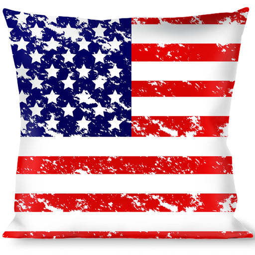 Buckle-Down Throw Pillow - United States Flags C/U Weathered Throw Pillows Buckle-Down   