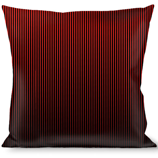 Buckle-Down Throw Pillow - Vertical Stripes Transition Black/Red Throw Pillows Buckle-Down   