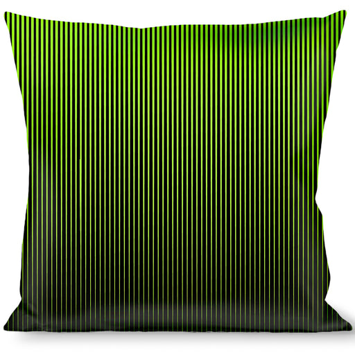 Buckle-Down Throw Pillow - Vertical Stripes Transition Black/Yellow Throw Pillows Buckle-Down   