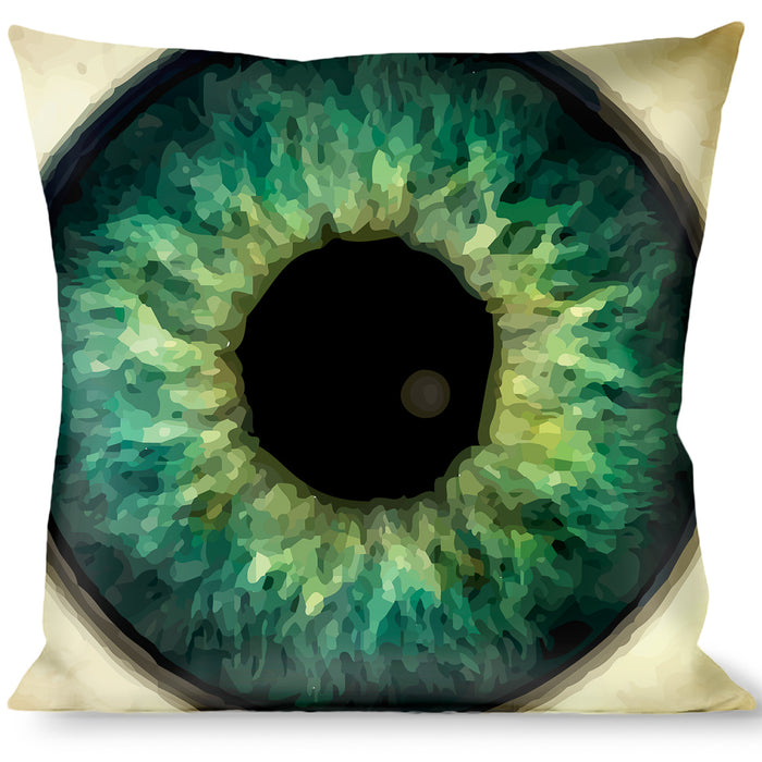 Buckle-Down Throw Pillow - Vivid Blue Eyeball Black