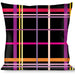 Buckle-Down Throw Pillow - Wire Grid Black/Orange/Purple Throw Pillows Buckle-Down   