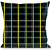 Buckle-Down Throw Pillow - Wire Grid Black/Turquoise/Yellow Throw Pillows Buckle-Down   