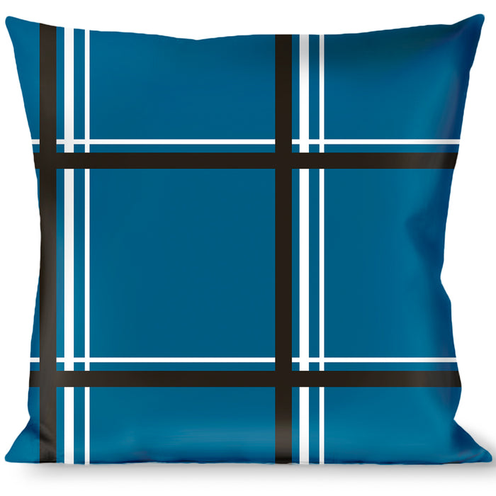Buckle-Down Throw Pillow - Wire Grid Turquoise/Gray/White Throw Pillows Buckle-Down   