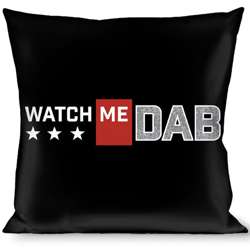Buckle-Down Throw Pillow - WATCH ME DAB/Stars Black/Red/White/Crackle Gray Throw Pillows Buckle-Down   