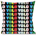 Buckle-Down Throw Pillow - YOLO Black/Multi Color Throw Pillows Buckle-Down   