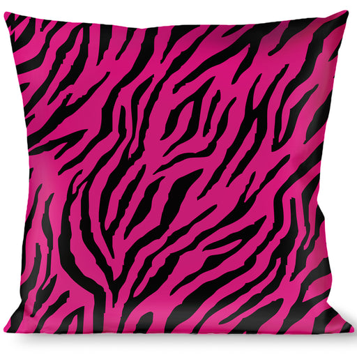 Buckle-Down Throw Pillow - Zebra 2 Fuchsia Pink Throw Pillows Buckle-Down   