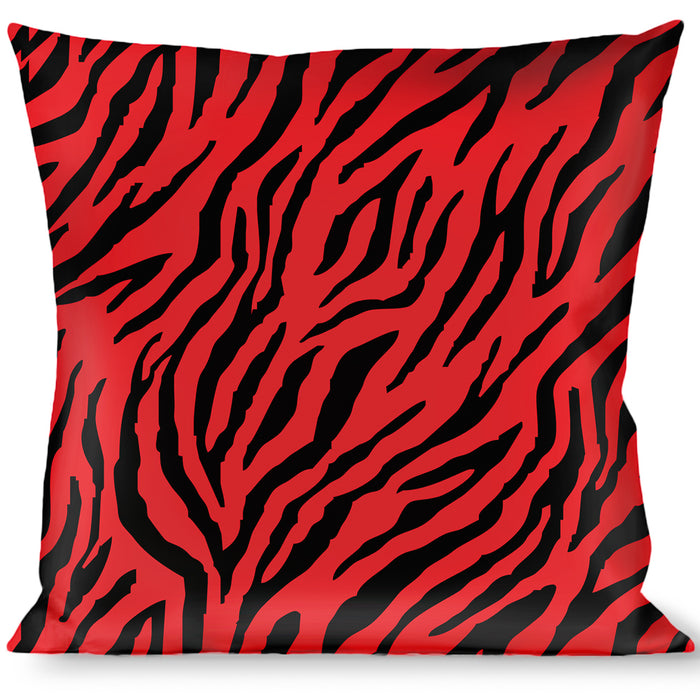 Buckle-Down Throw Pillow - Zebra 2 Red Throw Pillows Buckle-Down   