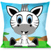 Buckle-Down Throw Pillow - Zebra Cartoon Throw Pillows Buckle-Down   