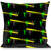 Buckle-Down Throw Pillow - Zombies Biohazard Black/Yellow/Green Throw Pillows Buckle-Down   