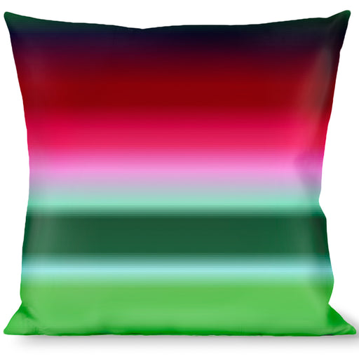 Buckle-Down Throw Pillow - Zarape1 Horizontal Red/White/Green Throw Pillows Buckle-Down   