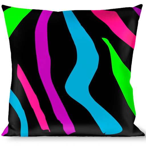 Buckle-Down Throw Pillow - Zebra Black/Blue/Green/Pink/Purple Throw Pillows Buckle-Down   