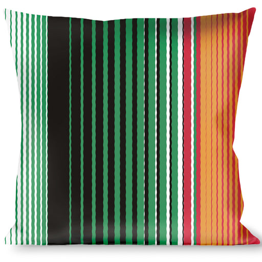 Buckle-Down Throw Pillow - Zarape5 Vertical Multi Color Stripe Throw Pillows Buckle-Down   