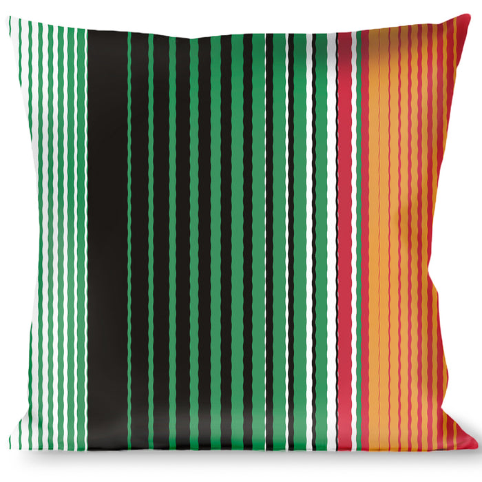 Buckle-Down Throw Pillow - Zarape5 Vertical Multi Color Stripe Throw Pillows Buckle-Down   