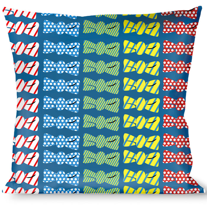 Buckle-Down Throw Pillow - Bowties Blue/Multi Color Throw Pillows Buckle-Down   