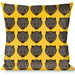Buckle-Down Throw Pillow - Brown Bear Repeat Yellow Throw Pillows Buckle-Down   