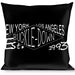 Buckle-Down Throw Pillow - BD AUTHENTIC SEATBELT BELT NY-LA Black/White Throw Pillows Buckle-Down   