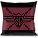 Buckle-Down Throw Pillow - BD Monogram2 Red/Black Throw Pillows Buckle-Down   