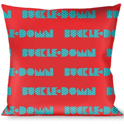 Buckle-Down Throw Pillow - BUCKLE-DOWN Shapes Red/Dot Turquoise/White Throw Pillows Buckle-Down   