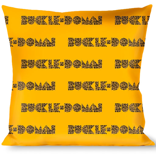 Buckle-Down Throw Pillow - BUCKLE-DOWN Shapes Gold/Leopard Brown Throw Pillows Buckle-Down   