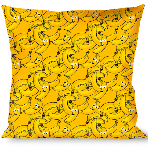 Buckle-Down Throw Pillow - Bananas Stacked Cartoon Yellows Throw Pillows Buckle-Down   