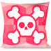 Buckle-Down Throw Pillow - Cute Skulls w/Checkers Pinks/White Throw Pillows Buckle-Down   