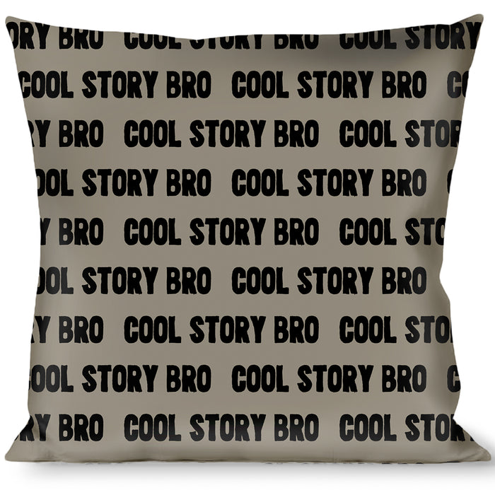 Buckle-Down Throw Pillow - COOL STORY BRO Gray/Black Throw Pillows Buckle-Down   