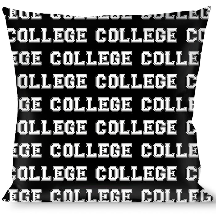 Buckle-Down Throw Pillow - COLLEGE Black/White Throw Pillows Buckle-Down   