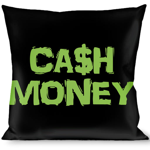Buckle-Down Throw Pillow - CA$H MONEY Black/Green Throw Pillows Buckle-Down   