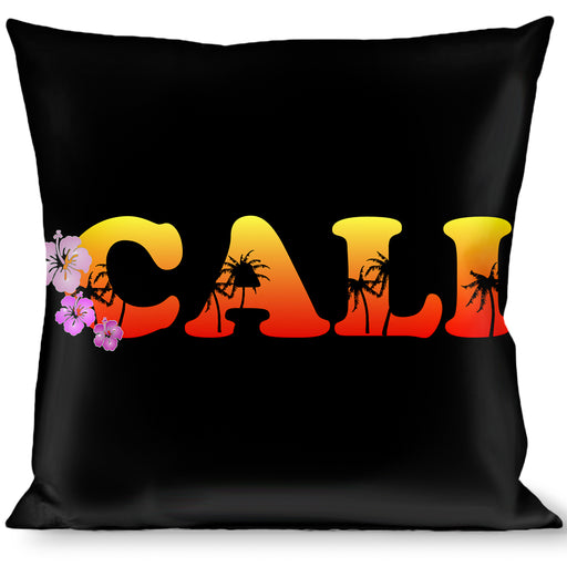 Buckle-Down Throw Pillow - CALI Tropical Black/Multi Color Throw Pillows Buckle-Down   