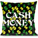 Buckle-Down Throw Pillow - CASH MONEY w/$$$ Black/White/Yellow/Green Throw Pillows Buckle-Down   