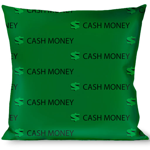 Buckle-Down Throw Pillow - CASH MONEY $ Green/Black Throw Pillows Buckle-Down   