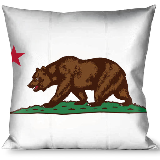 Buckle-Down Throw Pillow - Cali Bear White Throw Pillows Buckle-Down   