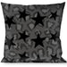 Buckle-Down Throw Pillow - Cheetah/Stars Gray/Black Throw Pillows Buckle-Down   