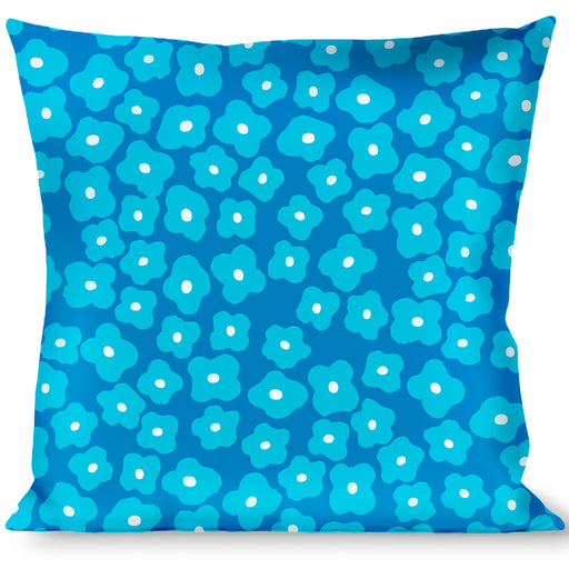 Buckle-Down Throw Pillow - Ditsy Floral Blue/Light Blue/White Throw Pillows Buckle-Down   