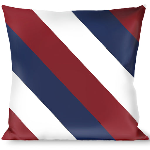 Buckle-Down Throw Pillow - Diagonal Stripe Red/White/Navy Throw Pillows Buckle-Down   