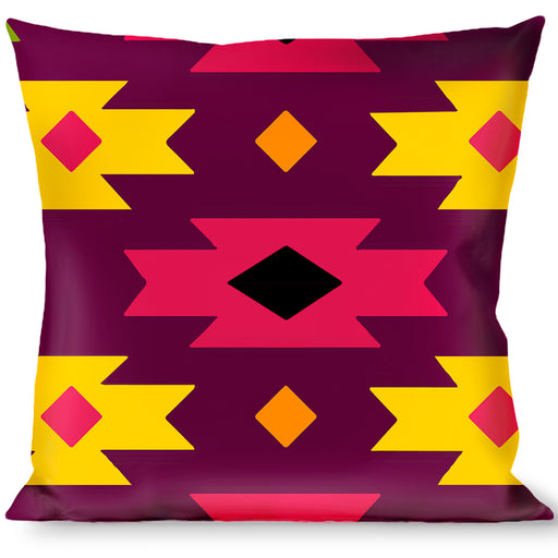 Buckle-Down Throw Pillow - Mini Navajo Purple/Yellow/Pink/Green Throw Pillows Buckle-Down   