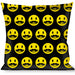 Buckle-Down Throw Pillow - Mustache Happy Face2 Black/Yellow/Black Throw Pillows Buckle-Down   
