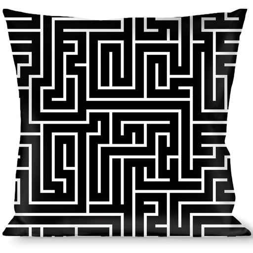 Buckle-Down Throw Pillow - Maze Black/White/Red Throw Pillows Buckle-Down   