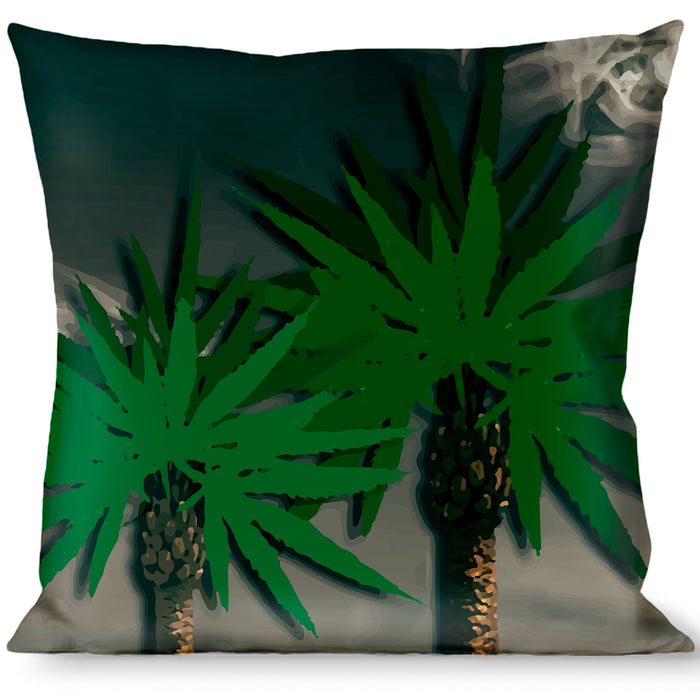 Buckle-Down Throw Pillow - Marijuana Palm Trees/Clouds Throw Pillows Buckle-Down   