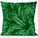 Buckle-Down Throw Pillow - Marijuana Leaves Stacked Black/Green Throw Pillows Buckle-Down   