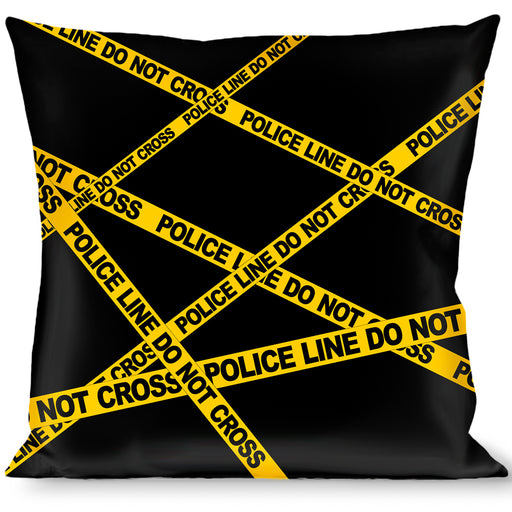 Buckle-Down Throw Pillow - Police Line Black/Yellow Throw Pillows Buckle-Down   