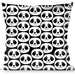 Buckle-Down Throw Pillow - Smiling Panda Repeat Black/White Throw Pillows Buckle-Down   