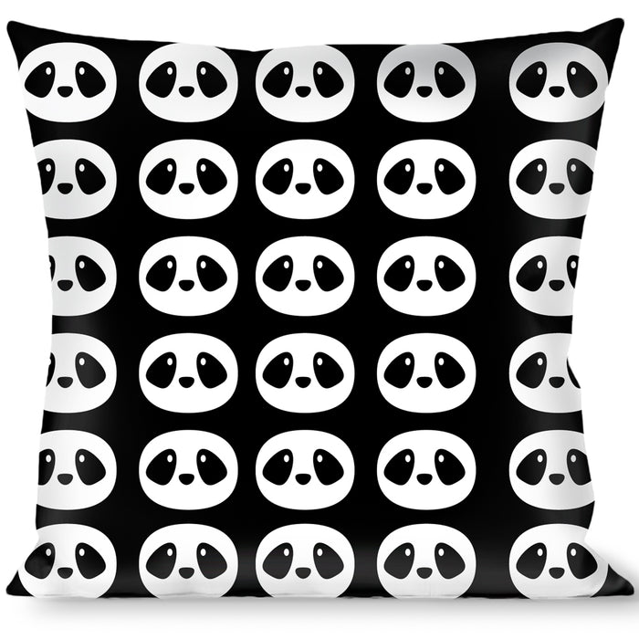 Buckle-Down Throw Pillow - Panda Face Black/White Throw Pillows Buckle-Down   