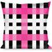 Buckle-Down Throw Pillow - Plaid Gold/Green/Pink Throw Pillows Buckle-Down   