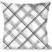 Buckle-Down Throw Pillow - Plaid X Weathered White/Gray Throw Pillows Buckle-Down   