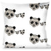 Buckle-Down Throw Pillow - Panda Bear Sugar Skull C/U Scattered Black/Cream Throw Pillows Buckle-Down   