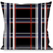 Buckle-Down Throw Pillow - Plaid Black/Red/White/Blue Throw Pillows Buckle-Down   