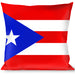 Buckle-Down Throw Pillow - Puerto Rico Flag Repeat/Black Throw Pillows Buckle-Down   
